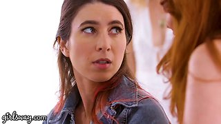 Girlsway struggle turns into amazing three-way in purgatory. hell or heaven?