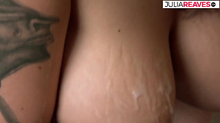 Sexy babe screams in pleasure as huge cock drills her tight pussy