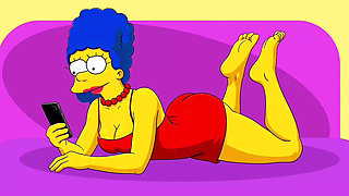 Wife Cheats on Husband with BBC Trainer in Simpsons Cartoon Sex