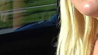 Sexy 20 Year Old Blonde Cheats on Her Boyfriend in Parking Lot -lacy Tate