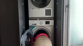 Stepmom With Big Tits Was Fucked While She Was Stuck In The Washer - Step Mom And Step son