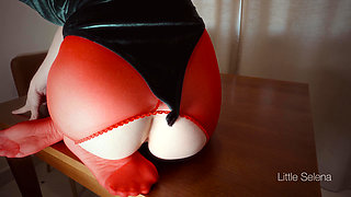 Anal Fisting in Red Pantyhose