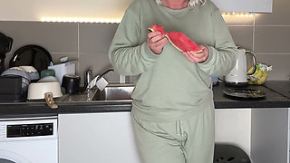 Juicy Watermelon Mess - Soaking Wet Pants Surprise!
