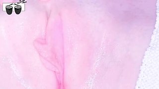 Virgin Schoolgirl Solo Masturbation - Tight Pink Pussy Squirting Orgasm
