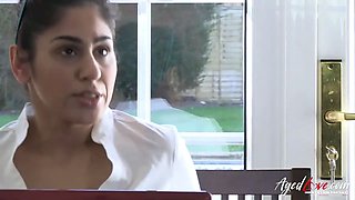 AgedLovE, Threesome Hard Rough Sex with Sam Bourne