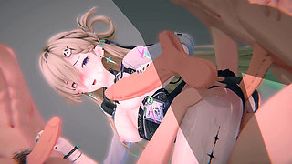 Lynae's Academy Scandal: Bound Cowgirl, Sandwich DP, Handjob & Pregnant