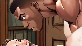 Cuckold Husband Came Home From Work Too Early and Caught His Wife Fucking the Gardener. Anime. Hentai