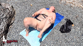 Squirting Masturbation on the Beach