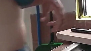 Mother-in-law Films Herself in the Kitchen and Shows Her Breasts