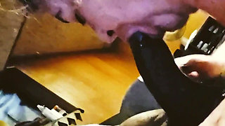 A college Teacher Sucking My Dick & Swallowing the Whole Load