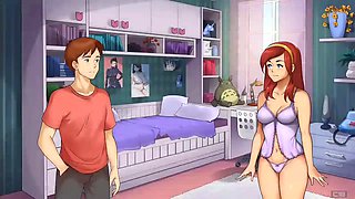 Step Sis in Panties on the Bed