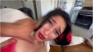 Busty Schoolgirl Fucks The Math Teacher Hard To Pass