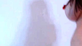 Cute curly brunette solo webcam masturbation