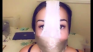 Latina Gagged with Panties and Taped with a Wrap Gag!