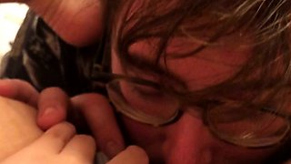 Amateur girlfriends licking in the kitchen