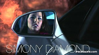 Cute Simony Strips and Gets Fucked Outdoors at Night in a Car - Private Porn Sex Videos