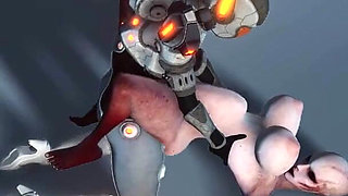 Female alien gets fucked hard by sci-fi explorer in spacesuit on exoplanet