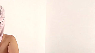 Amateur Woman Has Fun Trying on Clothes and Cutting Them.