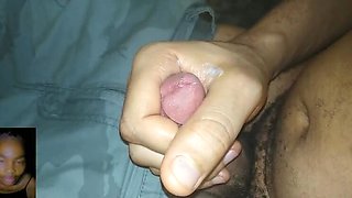 Sweet18yo fingers her tight pussy on a live video call