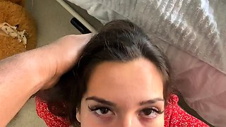 Sexy Slut Gives A Big Cock A Blowjob In The Car