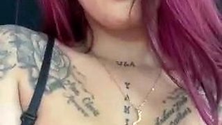 Big boobs milf masturbates with her dildo