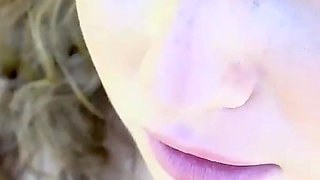Blonde Having Sex Yoga in the Garden