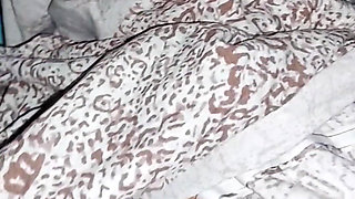 Voyeur and Multiple Orgasm at Hotwife at Midnight When She Is Not Awake