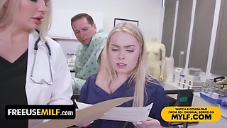 Haley Spades And Missa Mars - Sexy Doctor And Nurse Get Free Used By Horny Patient