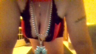 Sexy Hot Tight Pussy Big Tata Red Dress Black Panties