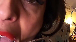 Latina Tied up with Belts and Gagged with a Ring Gag (hd)