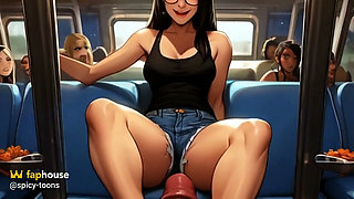 Lin Plays Footsie on the Train 2