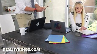 Reality kings - bossy lawyer justine jakobs takes out a dildo & uses it on her employee ceceLia Taylor's vagina
