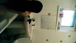 Latina mom (great tits) peeped at by stepson