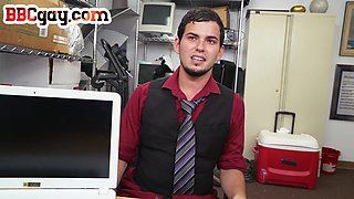 IR white stud fucked in office by black cock 4 facial