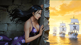 One Piece Hentai - Nico Robin Fucked Hard by Zoro in Ancient Ruins: Extra Hands, Rough Sex and Wild Creampie (AI Uncensored)