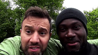 Black Monster Cock Wrecks Two Wet Sluts in the Park