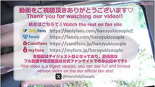 I Had My Girlfriend Expose Her Tits Outdoors And Had Creampie Car Sex With Her