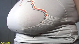 Horny Redhead BBW Teen with Monster Boobs Plays Rough and Extreme