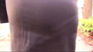 Real amateur outdoor couple enjoying hard fucking action