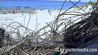 Beach Girl Barbetta Gets Naked in the Bushes
