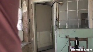 Skinny babe tied,gagged and hardcore spanked