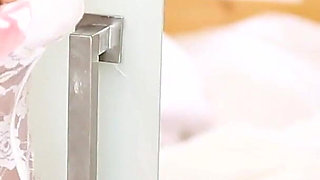 Horny Blonde and Brunette Lick and Fuck with Toys in Bed and Kitchen