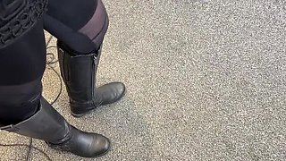 Mrs Mature Feet removes stinky socks and boots