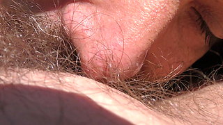 Licking my wife’s hairy ass