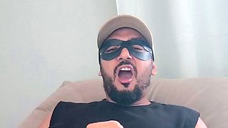 Boy moaning loudly with lust and masturbating intensely.