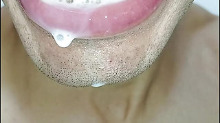tongue, I want cum in my mouth, tongue, hard, cute, sloopy, submissive milk swallower