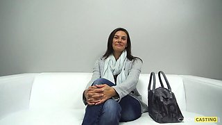 Curvy Brunette Alena Explores Sensual Masturbation Passion
