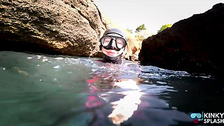 Diving in My Shiny Two-piece Wetsuit
