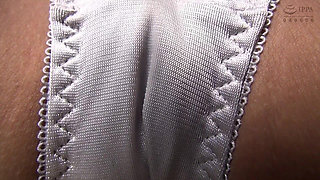 You Can See the Shape of Her Pussy Clearly! Slippery Pussy Juice See-through Masturbation Through Thin Panties 8
