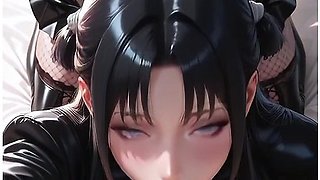 Hentai Anime In Goth Slut In Black Corset & Fishnets Gets Futa Pounded Doggystyle Then Deepthroats Huge Futanari Cock Pov